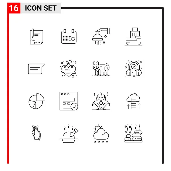 16创意偶像物流 可编辑矢量设计元素的现代标志和符号 — 图库矢量图片