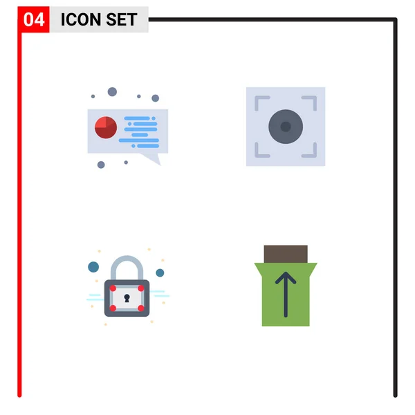 Stock Vector Icon Pack Líneas Signos Símbolos Para Chat Gestos — Vector de stock