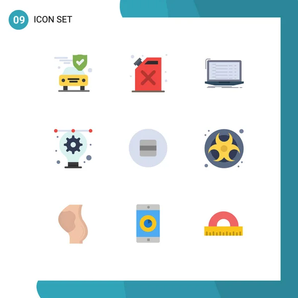 Modern Set Flat Colors Pictograph Eat Illustration App Design Arts — 스톡 벡터