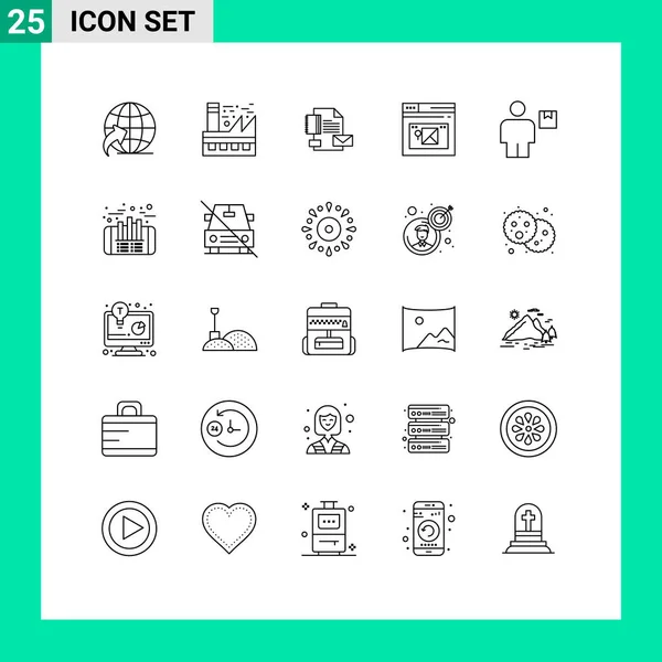 Iconos Creativos Signos Símbolos Modernos Avatar Web Branding Página Identidad — Vector de stock