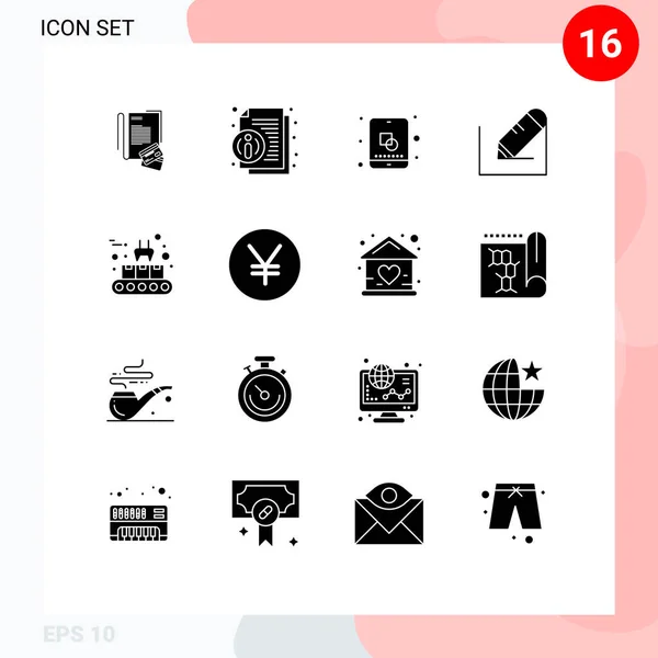 Creative Icons Modern Jelek Szimbólumok Szállítószalag Iskola Design Szöveg Ceruza — Stock Vector