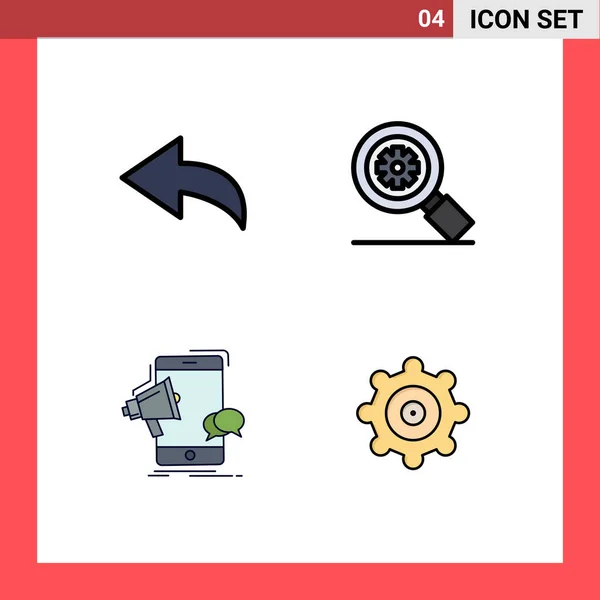 User Interface Filledline Flat Color Pack Modern Signs Symbols Arrow — Stockový vektor