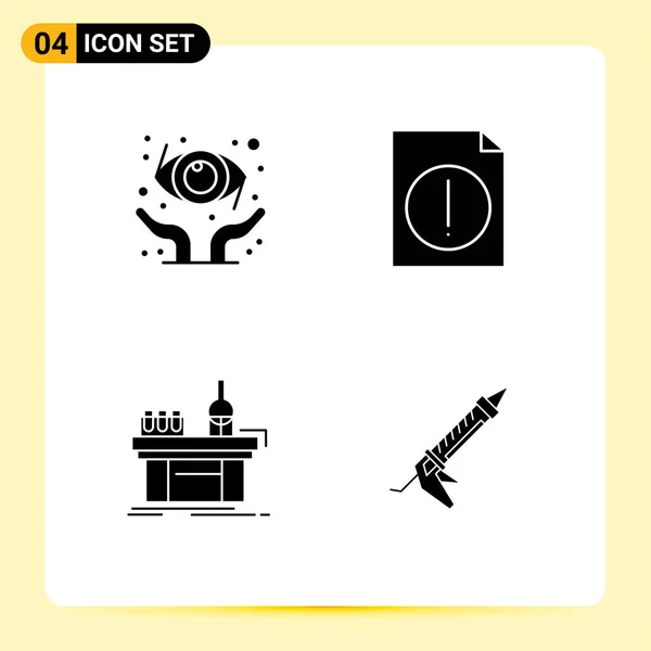 Vector Icon Pack Line Signs Symbols Protect Lab Alert Biology — 스톡 벡터