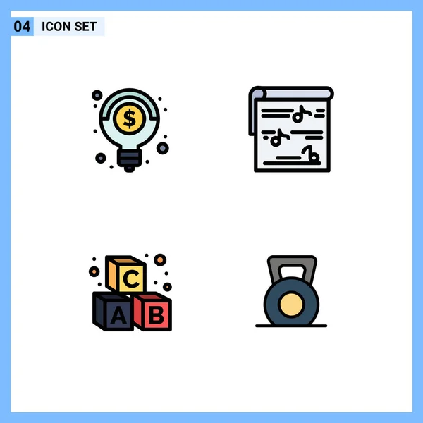 Creative Icons Moderne Zeichen Und Symbole Der Kreativität Bildung Album — Stockvektor