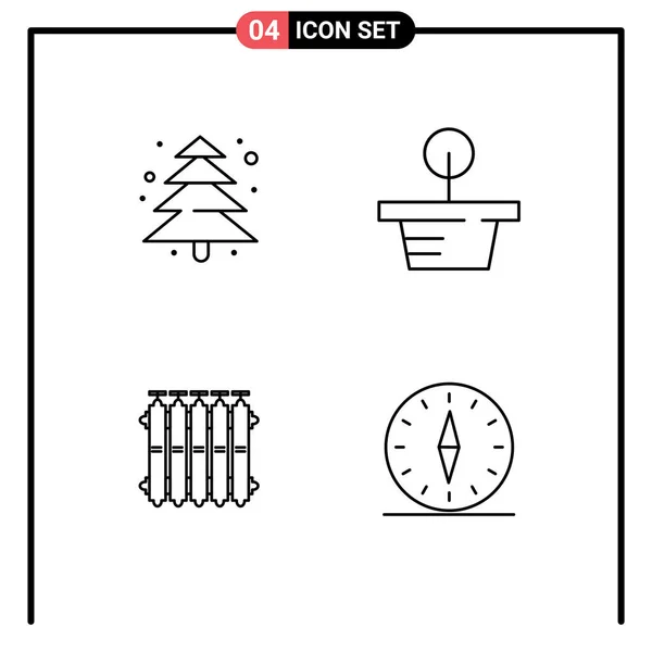 Universal Icon Symbols Group Modern Filledline Flat Colors Plant Warm — Vetor de Stock