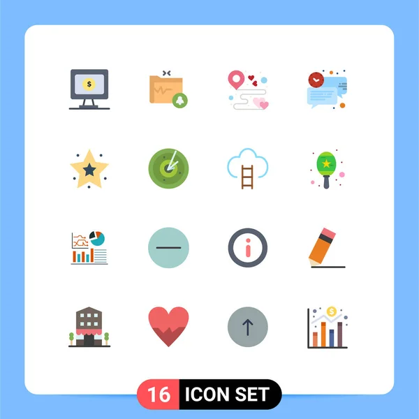 Stock Vector Icon Pack Znaki Symbole Linii Dla Ulubionych Wiadomość — Wektor stockowy