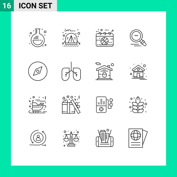 Esquema Interfaz Usuario Paquete Signos Símbolos Modernos Mapa Motivación Calendario — Vector de stock