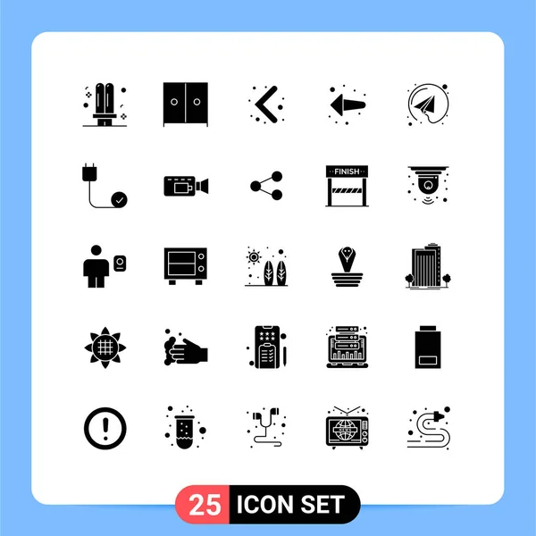 Stock Vector Icon Pack Mit Linienzeichen Und Symbolen Für Computer — Stockvektor