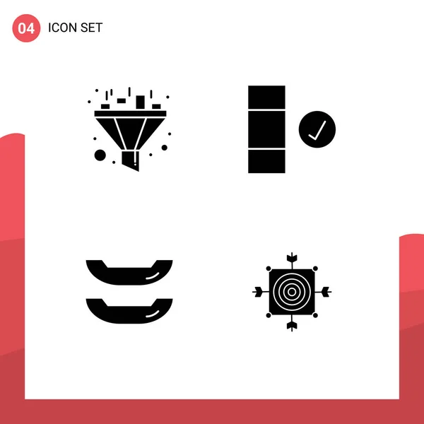 화살표 Editable Vector Design Elements 창조적 Glyphs — 스톡 벡터