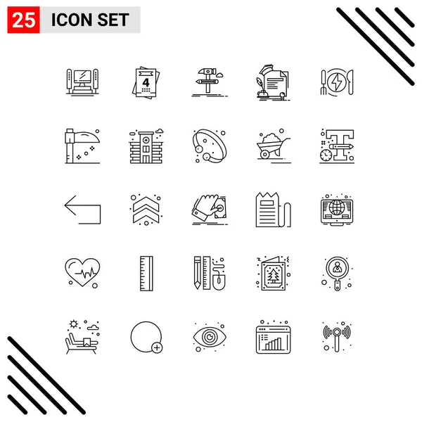 Set Von Modernen Symbolen Symbole Zeichen Für Konsum Auszeichnung Design — Stockvektor