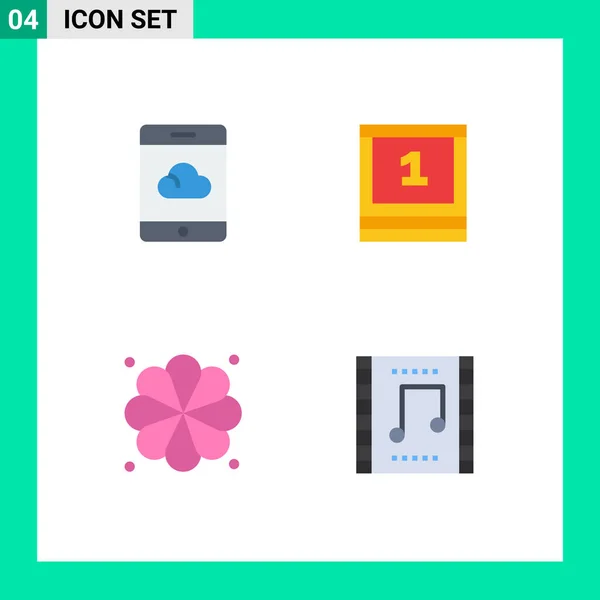 Pack Creative Flat Icons Backup Element Board School Concert Editable — Stock Vector
