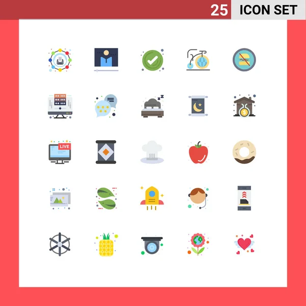 Stock Vector Icon Pack Mit Linienzeichen Und Symbolen Für Verbot — Stockvektor