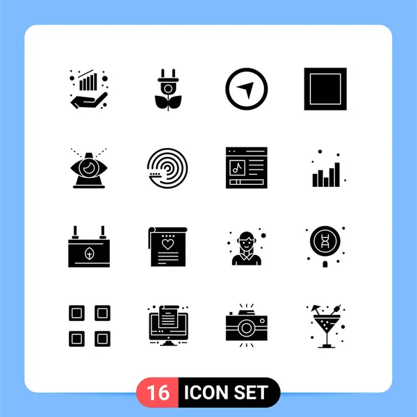 Paket Antarmuka Pengguna Dari Basic Solid Glyphs Forecasting Map Modern - Stok Vektor