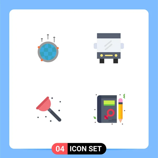 Pack Icônes Plates Modernes Signes Symboles Pour Les Médias Imprimés — Image vectorielle