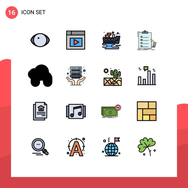 Iconos Creativos Signos Símbolos Modernos Instagram Portapapeles Aceite Lista Comprobar — Vector de stock