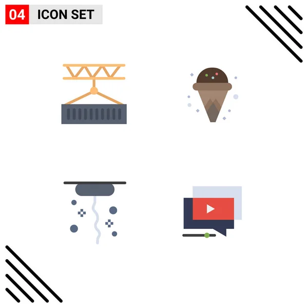 Benutzeroberfläche Flaches Icon Pack Moderner Zeichen Und Symbole Der Fracht — Stockvektor