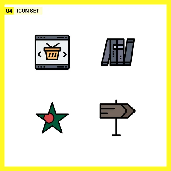 Universal Icon Symbols Gruppe Von Modern Filledline Flache Farben Von — Stockvektor