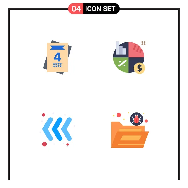 Set Von Vector Flat Icons Grid Für Einladung Links Geschäft — Stockvektor