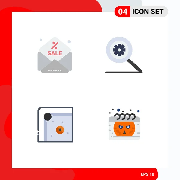 Thematic Vector Flat Icons Editable Symbols Discount Play Control Air — Stock Vector