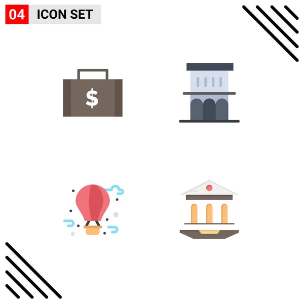 Ícones Criativos Sinais Modernos Símbolos Saco Residência Dinheiro Propriedade Balão —  Vetores de Stock