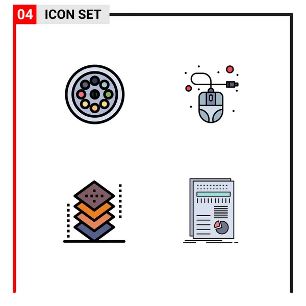 Universal Icon Symbols Group Modern Filledline Flat Colors Extractor Design — Stockový vektor