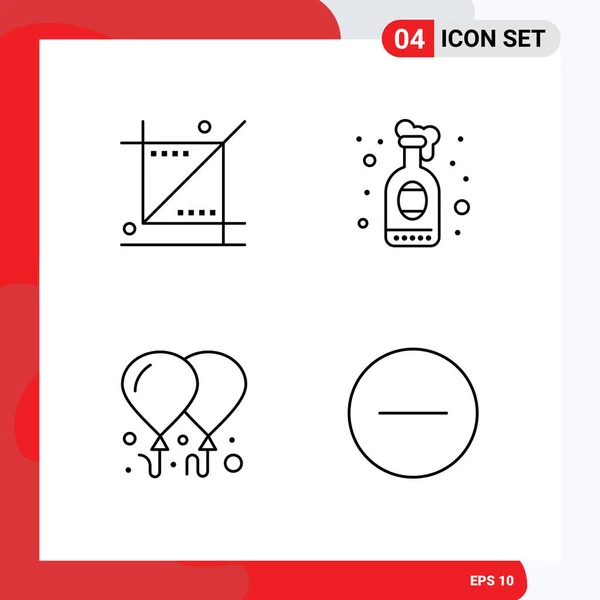 User Interface Line Pack Modern Signs Symbols Crop Balloon Tool —  Vetores de Stock
