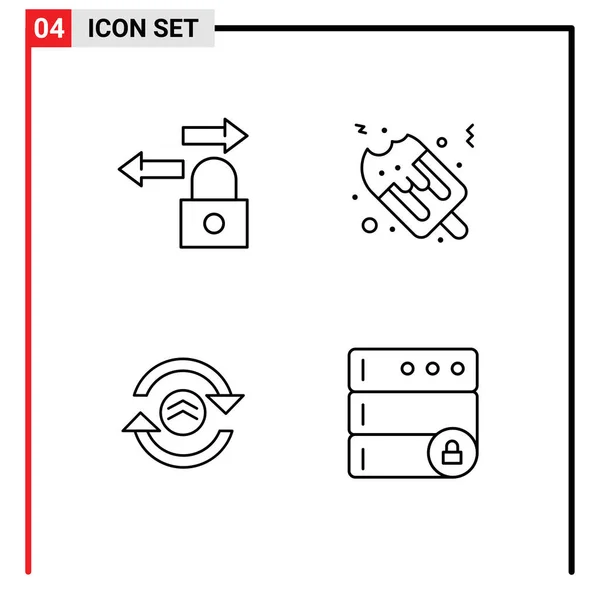 Set Von Modernen Symbolen Symbole Zeichen Für Daten Computing Eis — Stockvektor