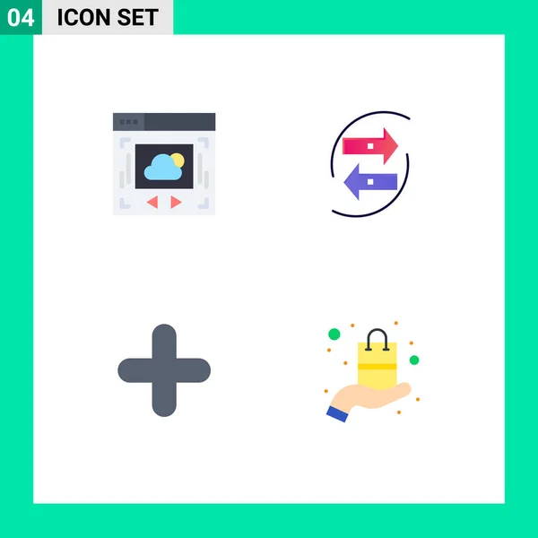 Creative Icons Современные Вывески Названия Веб Страниц Add Chang Exchang — стоковый вектор