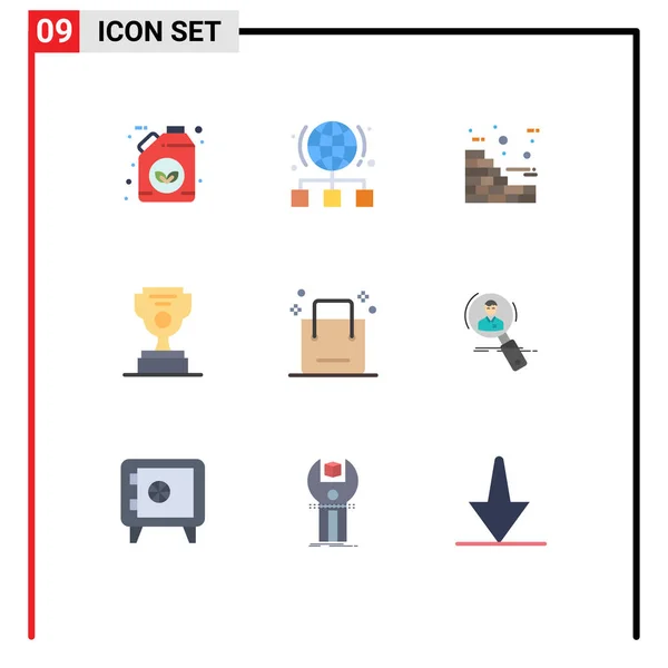 Universal Icon Symbols Gruppe Von Modernen Flachen Farben Von Warenkorb — Stockvektor