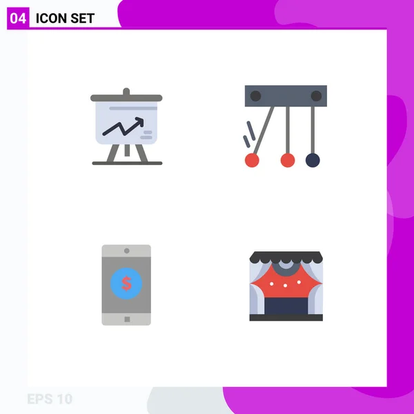 Iconos Creativos Signos Símbolos Modernos Análisis Aplicación Móvil Tablero Espacio — Vector de stock