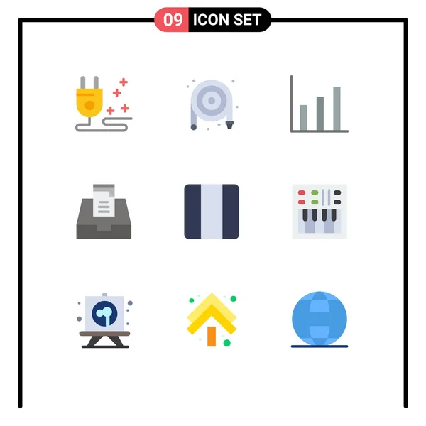 Stock Vector Icon Confezione Segni Simboli Linea Amplificatore Orizzontale Grafico — Vettoriale Stock