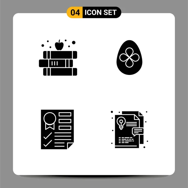 Stock Vector Icon Pack Von Linienzeichen Und Symbolen Für Buch — Stockvektor