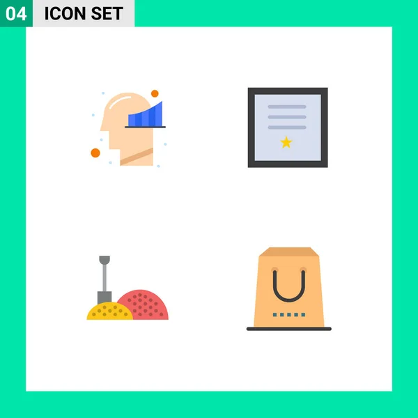 Modern Set Flat Icons Symbols Chart Construction Statistics Post Tools — Stock Vector