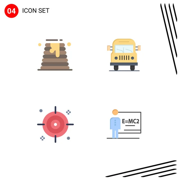 Set Van Vector Flat Icons Grid Voor Canada Kantoor Bruidstaart — Stockvector
