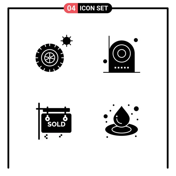 Stock Vector Icon Pack Signos Línea Símbolos Para Verano Signo — Vector de stock