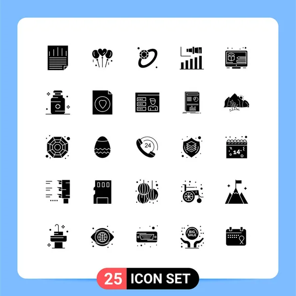 Thematic Vector Solid Glyphs Editable Symbols Design Vision Diamond Term — 스톡 벡터