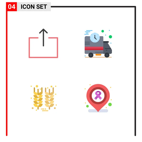 Interface Usuário Flat Icon Pack Sinais Símbolos Modernos Flecha Ação — Vetor de Stock