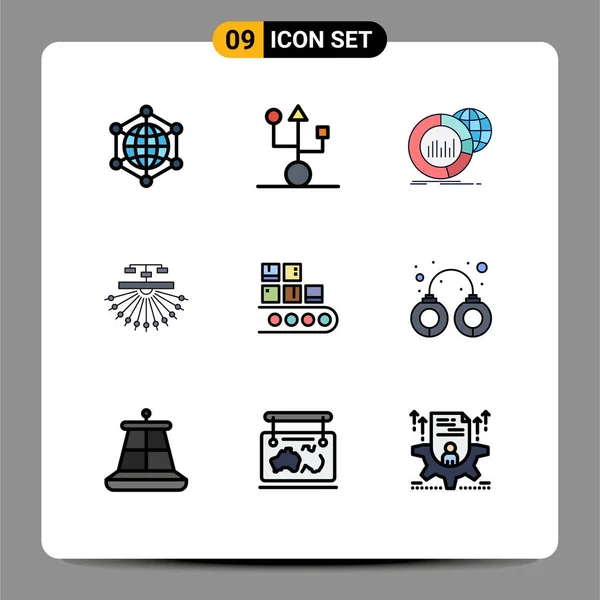 Iconos Creativos Signos Símbolos Modernos Sitio Optimización Hardware Infografía Datos — Archivo Imágenes Vectoriales
