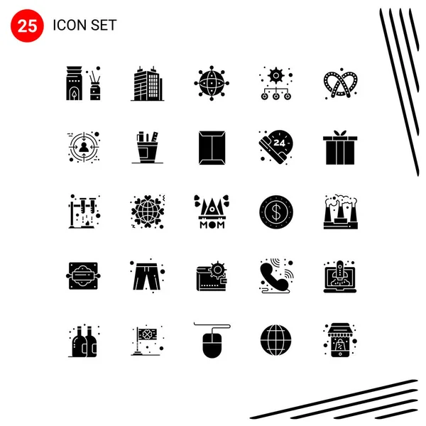 Universal Icon Symbols Groep Van Moderne Solid Glyphs Van Deeg — Stockvector