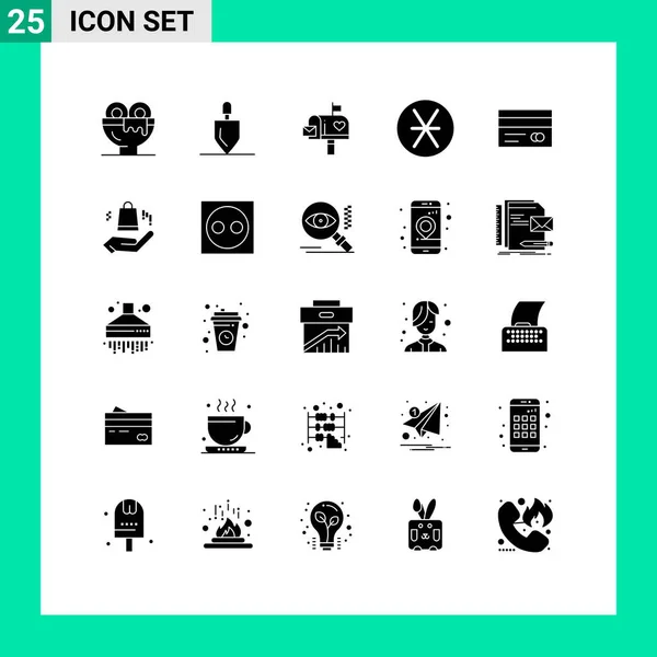 Vector Icon Pack Line Signs Symbols Money Roman Tools Denarius — 스톡 벡터