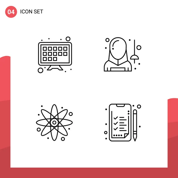 Stock Vector Icon Pack Líneas Signos Símbolos Para Internet Energía — Vector de stock