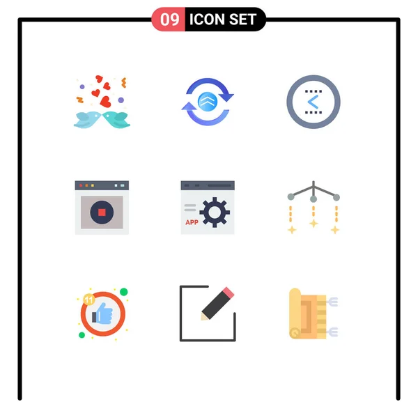 Iconos Creativos Signos Símbolos Modernos Del Sitio Web Flecha Elementos — Vector de stock