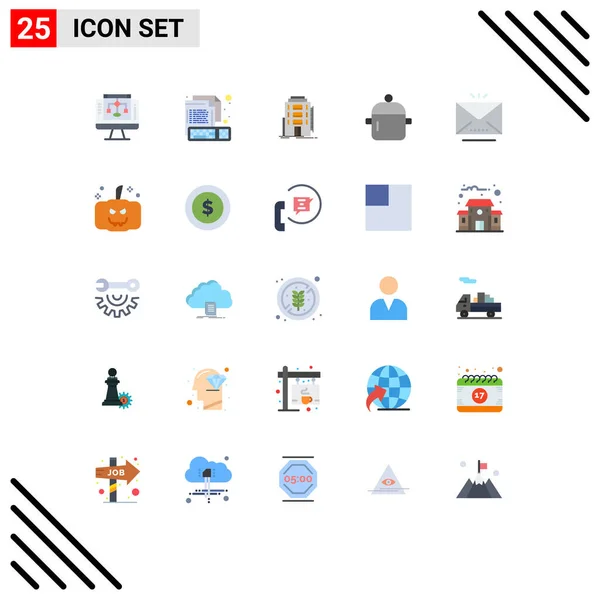 Universal Icon Symbols Group Modern Flat Colors Kitchen Drink File — Vetor de Stock