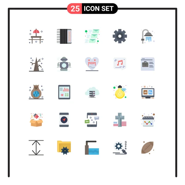 Stock Vector Icon Pack Line Segni Simboli Pulizia Lettore Multimediale — Vettoriale Stock