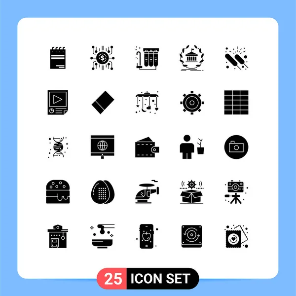 Universal Icon Symbolen Groep Van Moderne Solid Glyphs Van Bouw — Stockvector