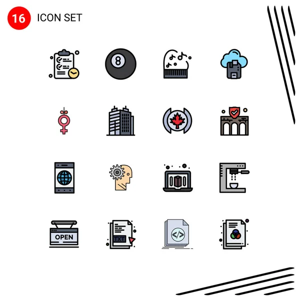 Stock Vector Icon Pack Líneas Signos Símbolos Para Propiedad Cinta — Vector de stock