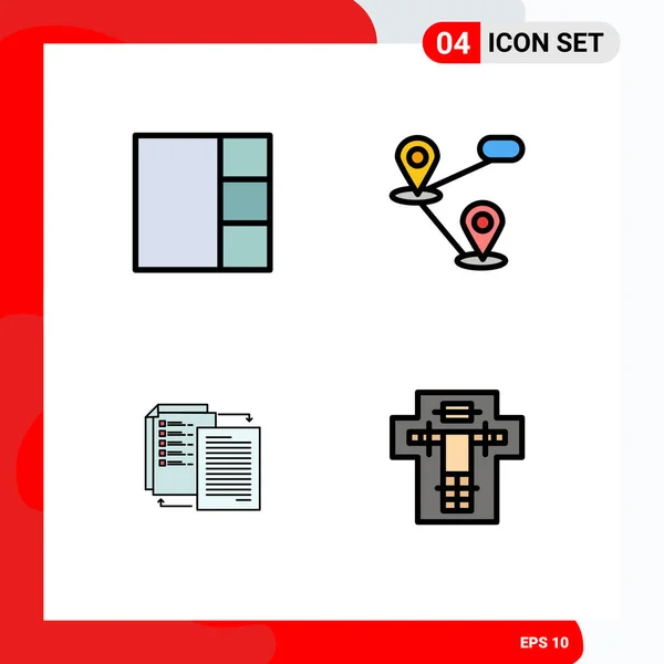 Conjunto Icones Modernos Símbolos Sinais Para Grade Shareit Localização Compartilhamento —  Vetores de Stock