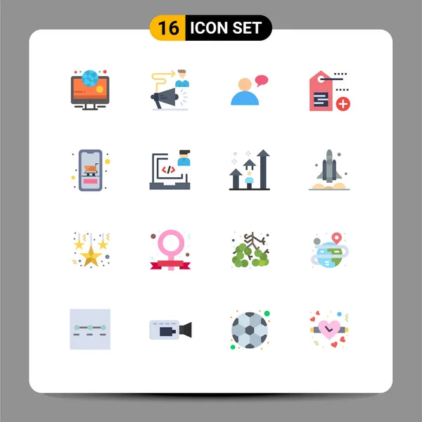 Stock Vector Icon Pack Mit Linienzeichen Und Symbolen Für Einkauf — Stockvektor