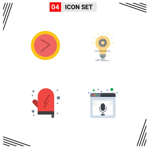 Universal Icon Symbols Group Modern Flat Icons Arrow Cooking User — 스톡 벡터