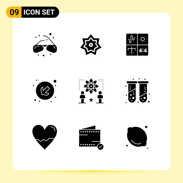 Stock Vector Icon Pack Mit Linienzeichen Und Symbolen Für Benutzer — Stockvektor